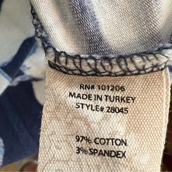 Soft Surroundings Faux Wrap Dress Jersey Knit XL Navy White Shapely Anywhere - Picture 14 of 15